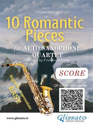 cover image of Alto Saxophone Quartet Score of "10 Romantic Pieces"